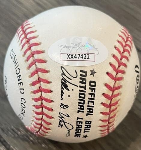 Willie Mays Óriások SZÖVETSÉG Aláírta a Baseball NL Labdát William Fehér Autogram - Dedikált Baseball