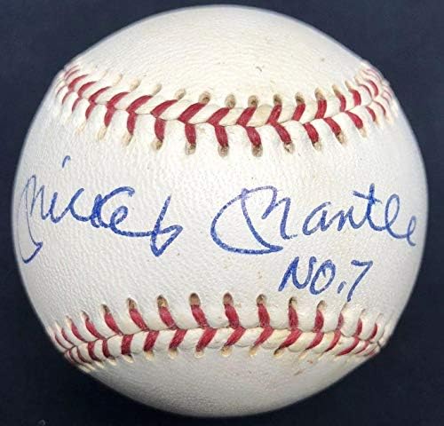 Mickey Mantle No. 7 Aláírt Joe Cronin Baseball SZÖVETSÉG LOA Yankees HOF - Dedikált Baseball