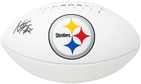 Najee Harris Aláírt Pittsburgh Steelers Logó Futball Fanatikus - Dedikált Focilabda