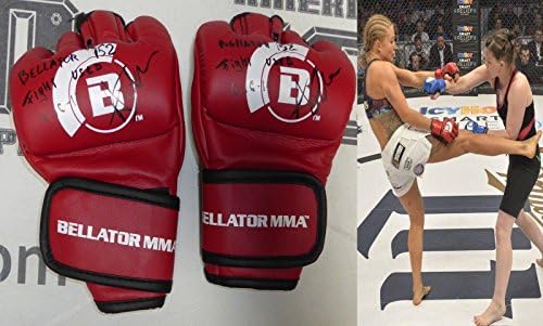 Anastasia Yankova Aláírt Bellator 152 Harc Használt Kesztyűt Viselt PSA/DNS-Autogram - Dedikált UFC Kesztyű