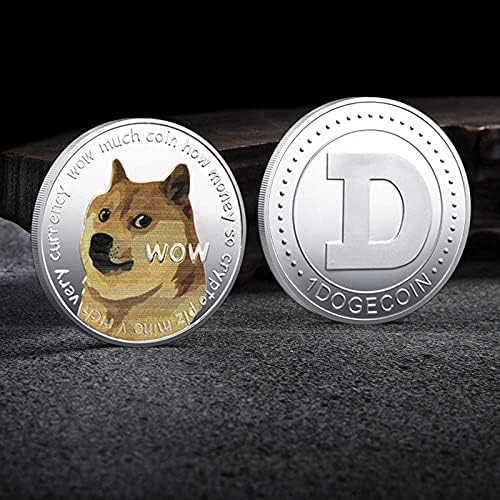1 oz Arany-Bevonatú Dogecoin Emlékérme ezüstözött Dogecoin 2021 Limitált szériás Gyűjthető Érme védőtok
