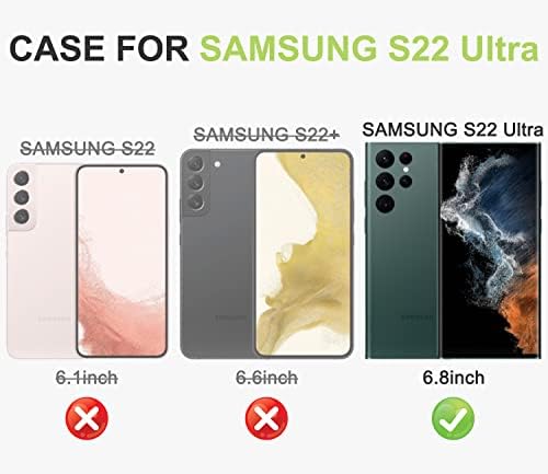 DREOLA Samsung Galaxy S22 Ultra Esetben a Gyűrű Állni, [360° Forgatható Gyűrű Jogosultja Mágneses Állvány] [Puha Mikroszálas