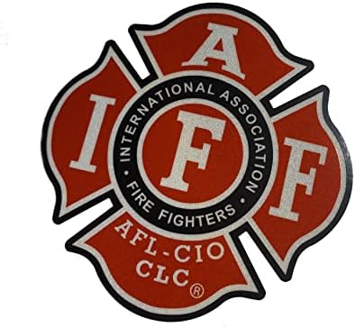 Az Új 4 IAFF Unió 3m Ultra Fényvisszaverő Vinil Unió Tűzoltó Ablak Matrica (Válassza a Szín) Amerikai (VÖRÖS)