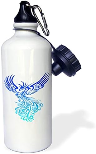 3dRose Hamvaiból Művészi Phoenix Aqua Kék Ombre A Fehér - Víz Palackok (wb_355289_1)
