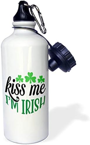 3dRose Csókolj meg vagyok Ír Lóhere Szent Patrik Nap, 3dramm - Víz Palackok (wb_355789_1)