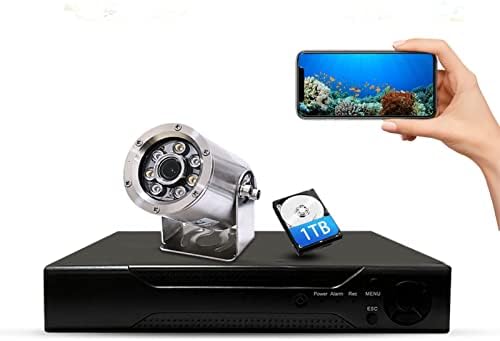 Barlus H. 265 5MP POE Víz alatti Kamera Rendszer, 1 tb-os HDD CCTV Víz alatti Kamera HD Felügyeleti Víz Alatti Kamera