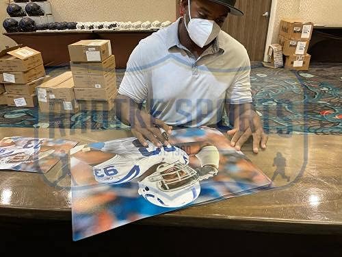 Dwight Freeney Aláírt Indianapolis Colts Keretben 16×20 NFL-Fotó - Dedikált NFL-Fotók