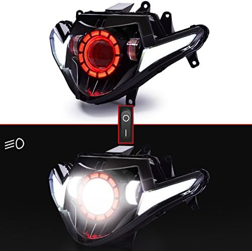 KT LED Fényszóró Szerelvény a Suzuki GSX250R 2017+ Piros Angel eyes DRL Egyéni Módosított Motorkerékpár Sportbike Első