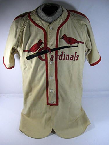 Késő 1940-ben a St. Louis Cardinals 5 Minor League Baseball Játék, Használt Jersey - Játék Használt MLB Mezek