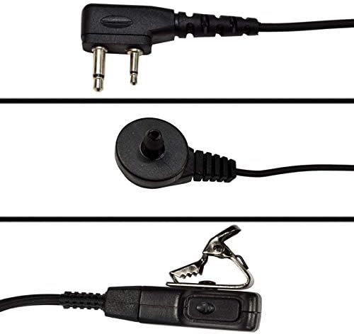 HQRP 2 Pin Akusztikus Cső Hangszóró, Fülhallgató Mikrofon Kompatibilis ICOM IC-F12, IC-F12S, IC-F14, IC-F15, IC-F16