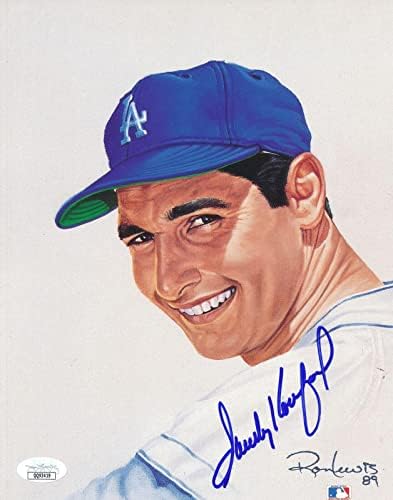 Sandy Koufax HOF Dedikált 8x10 Ron Lewis Élő Legendák Dodgers SZÖVETSÉG 171366 - Dedikált MLB Fotók