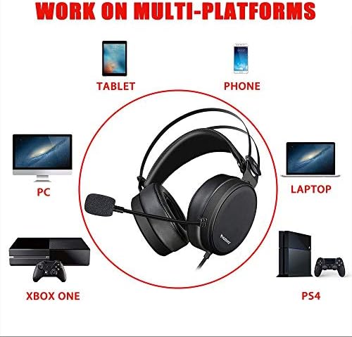 LUPSAN Gaming Headset-Xbox egy PS4 Vezérlő PC Mikrofon, Sztereó Gamer Fejhallgató Mikrofon, Számítógép Nintendo Kapcsoló