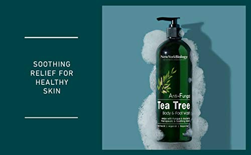New York Biológia teafa tusfürdő teafa Sampon Set – Segít Viszkető Bőr Feltételek & Body Odor - Mély Tisztító – Megkönnyebbülés,
