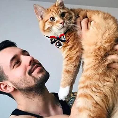 ZUKPUMNE Nyakörv, Állítható Biztonsági Nyakörv macskáknak Aranyos csokornyakkendő Bell | Aranyos Minták Különböző Stílusok
