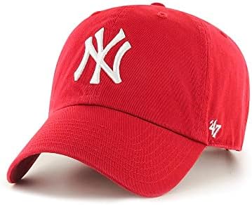 '47 MLB New York Yankees Márka Piros Alapvető Logó Takarítani Sapka Állítható Kalap