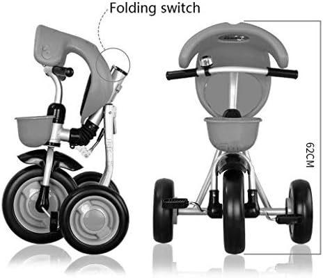 WALJX BicycleBoys Tricikli，Gyerekek 2 az 1-ben Trike Gyermekek nino Szabadtéri Trike 1 Éves Gyermek Tricikli (Szín :