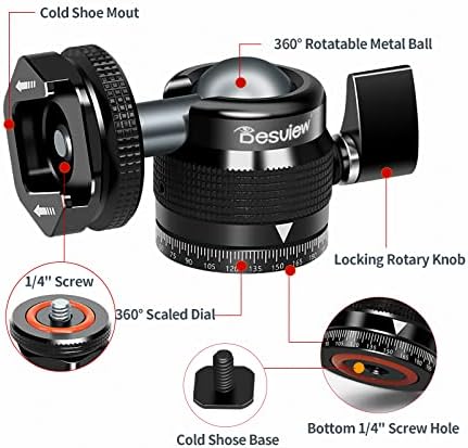 Desview M5-ös Mező Monitor tartó, Hideg Cipő, 360° - os Elforgatás Állítható Alumínium Kamera, Monitor tartó tartó,