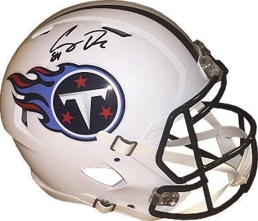 Corey Davis aláírt Tennessee Titans Riddell Teljes Méret Sebesség Replika Sisak 84 - SZÖVETSÉG Hologram - Dedikált