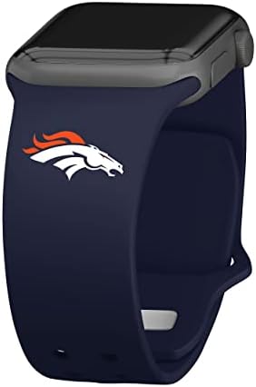 Játék Idő Denver Broncos Szilikon Sport Karóra Zenekar Kompatibilis Apple Óra
