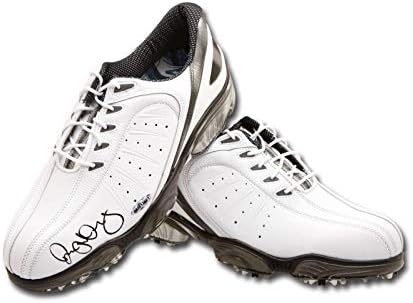 Rory McIlroy Aláírt Dedikált Golf Cipő Tüskék Fehér Láb Öröm uda vagy - Dedikált Golf Cipő