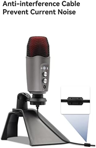 WIONC USB Mikrofon Kondenzátor Mikrofon Felvétel Alkalmas Számítógép Mobil Játék Videó Mikrofon Podcast-Ének (Szín :