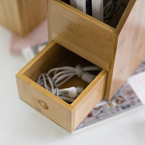 Anncus Kreatív irodaszerek asztali tároló doboz fiókban A4-es könyv bambusz tároló doboz