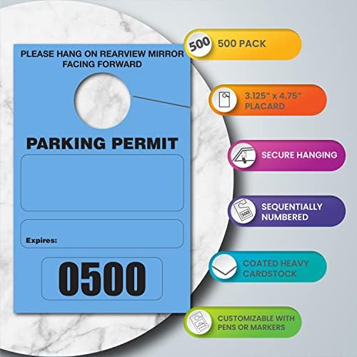Parkolási Engedély Lógni Kategória, 500 Csomag, Ideiglenes Parkoló bérlet, Ömlesztett Csomagolás, Egyéni Halad Számozott