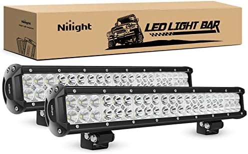 Nilight - NI06A-126W-fénysáv 2DB 20 Hüvelyk 126W LED Spot Árvíz Combo Led Off Road Vezetés Led Lámpák Ködlámpa Jeep