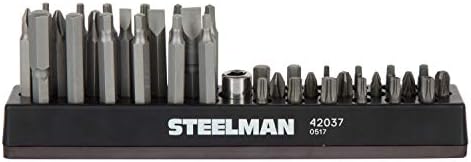 Steelman 1/4-Inch-es Hex Mágneses Kicsit Eszköz Szervező a Mechanika, mely akár 36 Bit, Mágneses Alap Gumírozott védőburokkal