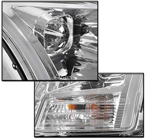 ZMAUTOPARTS LED Chrome-Vetítő Fényszórók, Fényszóró, 6 Fehér LED Világítás DRL A 2006-2009-Es Ford Fusion