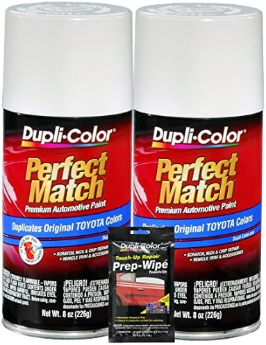 Dupli-Color Super White II Pontos Mérkőzés autófesték Toyota Járművek (8 oz.), Köteget Előkészítő Törölje (3 Elem)