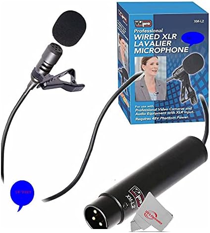 Vidpro XM-L2 XLR Csiptetős Mikrofon Tükörreflexes, Videokamera & Videó Kamerák 20' Audio Kábel