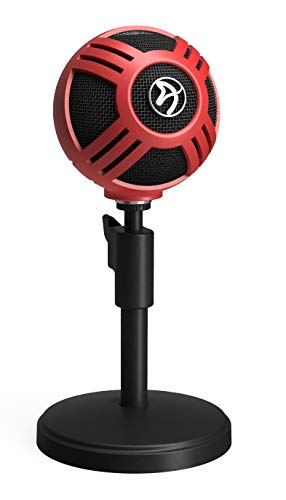 Arozzi - Sfera Játék/Streaming/Irodai USB-Mikrofon - Kardioid Mintát, Boom Kar Kompatibilis - Piros