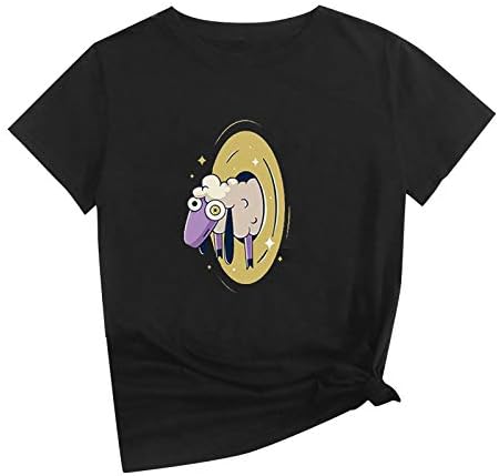 uikmnh Női Nyári Pólók T-Shirt Rövid Ujjú Kecske Bő Póló