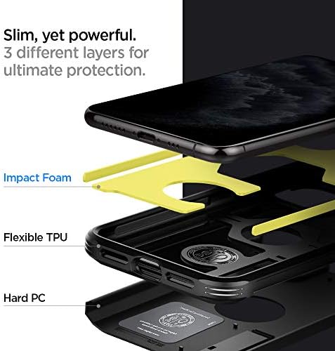 Spigen Kemény Páncél [Extrém Védelem Tech] Tervezték iPhone 11 Pro Esetben (2019) - XP Fekete