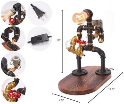 Steampunk Kézműves Ital Adagoló - Cső Robot Lámpa, Alkohol, Whisky, Bor, adagoló, Ipari Whiskey Jogosultja, Rusztikus
