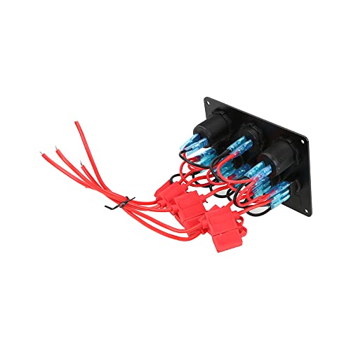 1db LED Kapcsoló Billenő Kapcsoló Panel Digitális Voltmérő Dual USB Port 12V-os Aljzat Kombináció Vízálló Kapcsoló,Piros