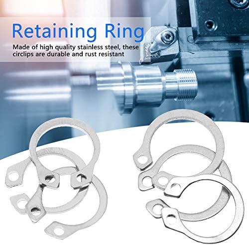 Seeger-gyűrűt Választék, Hordozható Rozsdamentes Acél Rögzítő Gyűrű 120 Darab Circlips C-klip Műanyag Doboz Megakadályozza