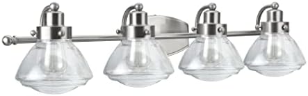 Aspen Kreatív 62080-2A -, Négy-könnyűfém Fürdőszoba Hiúság Fali Lámpa Lámpatest, 33 3/4 Széles, Átmeneti Design Szatén