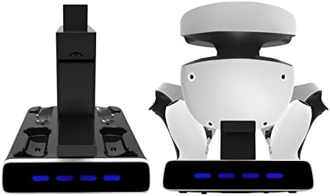 a PS VR2 töltőállomás LED-es, Többfunkciós Töltő Dokkoló PS5 Controller Töltő Dokkoló PSVR2 Töltés Kijelző Állni a VR