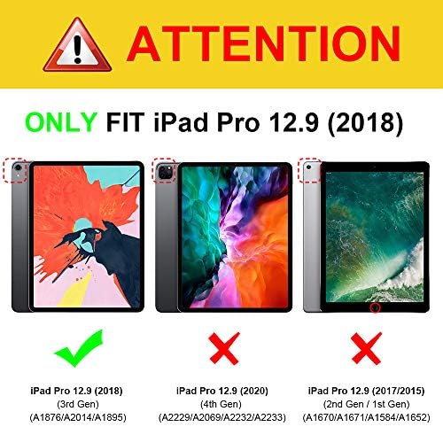 Fintie Slim tok iPad Pro 12.9 2018 [Mágneses Melléklet] [Támogatja a 2nd Gen Ceruza Töltési Mód] - Könnyű Állvány Fedél