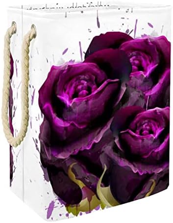 Szennyesben Akvarell Lila Rózsa Összecsukható Szennyes Kosarat Cég Mosás Bin ruhatároló Szervezet Fürdőszoba, Hálószoba,