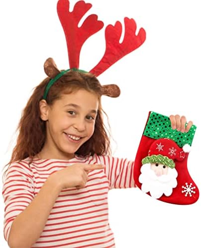 iOPQO Műanyag Csillár Alkatrészek Candy Zokni Kis Karácsony, Karácsonyi Táska Boutique Táska Harisnya, Ajándék, Dekoráció