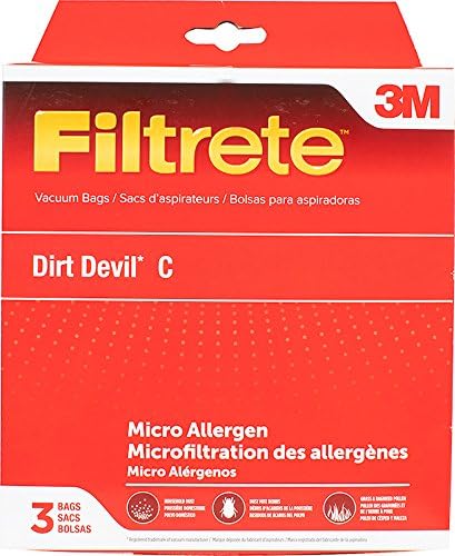 3M Filtrete Dirt Devil C Micro Allergén Vákuum Zsák, Piros