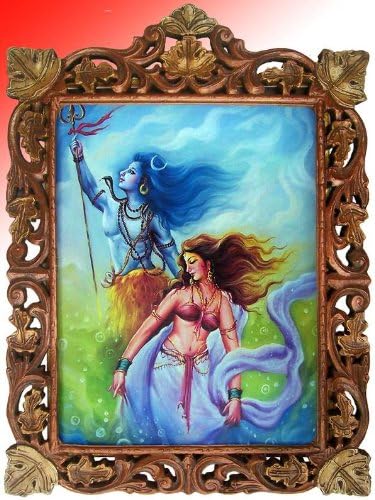 Elegáns, Plakát, Kép, Shiva & Parvati Fa Keret