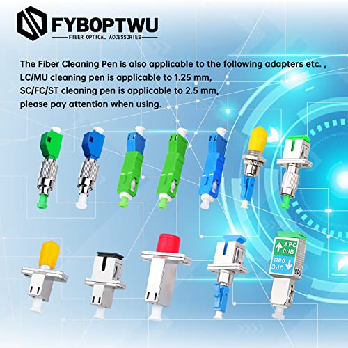 fyboptwu - 2 db Optikai Tisztító Optikai Eszközök Optikai Tisztító Toll LC/MU Csatlakozó & SC/ST/FC Csatlakozó