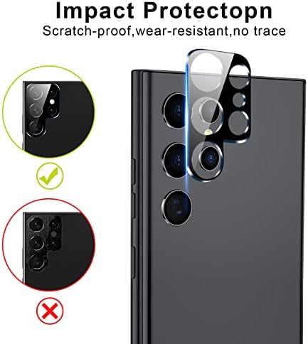 OUBA [3 CSOMAG Kamera Lencséjét Védő Samsung Galaxy S22 Ultra 5G, Anti-Semmiből Edzett Üveg Hátsó Kamera Védelem [Ultra-Vékony]