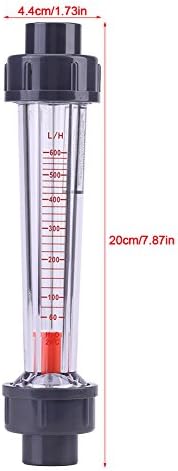 125 Műanyag Cső Víz Rotameter, 60-600L/H Műanyag Cső Folyékony Víz Rotameter LZS-15 áramlásmérő