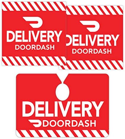 Doordash Starter Signage Csomag tartalmazza Autó, Tükör, Fogas, 2 Matricák - Doordash Tartozékok, Doordash Jel, Doordash