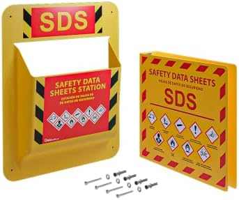 Sárga Biztonsági Inc, SDS SDS Kötőanyag, Fal-Állomás - Frissítve 2023 Követelmények Heavy Duty 3 Inch, 3 Gyűrű Biztonsági